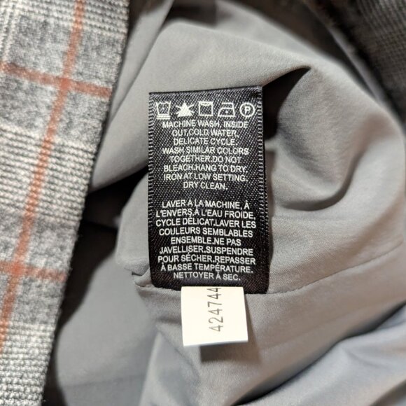 RW&CO pencil skirt grey rust brown plaid size 0 - Picture 11 of 14